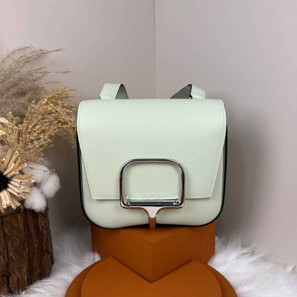 Hermès Della Cavalleria Mini Bag Light Blue Epsom Calfskin Silver Hardware - Default Title - View 1