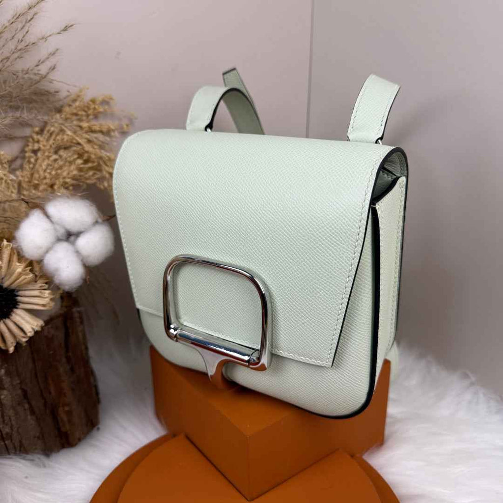 Hermès Della Cavalleria Mini Bag Light Blue Epsom Calfskin Silver Hardware - Default Title - View 2