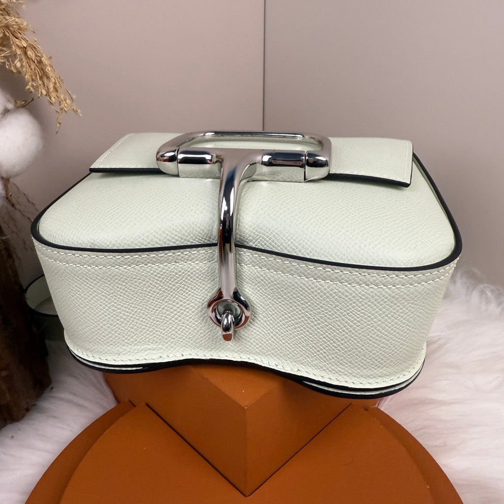 Hermès Della Cavalleria Mini Bag Light Blue Epsom Calfskin Silver Hardware - Default Title - View 5
