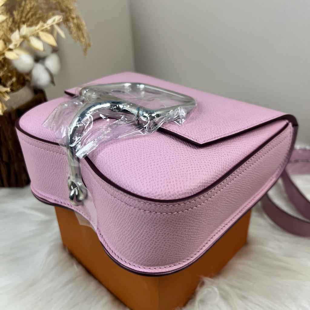 Hermès Della Cavalleria Mini Bag Pink Epsom Calfskin Silver Hardware - Default Title - View 8