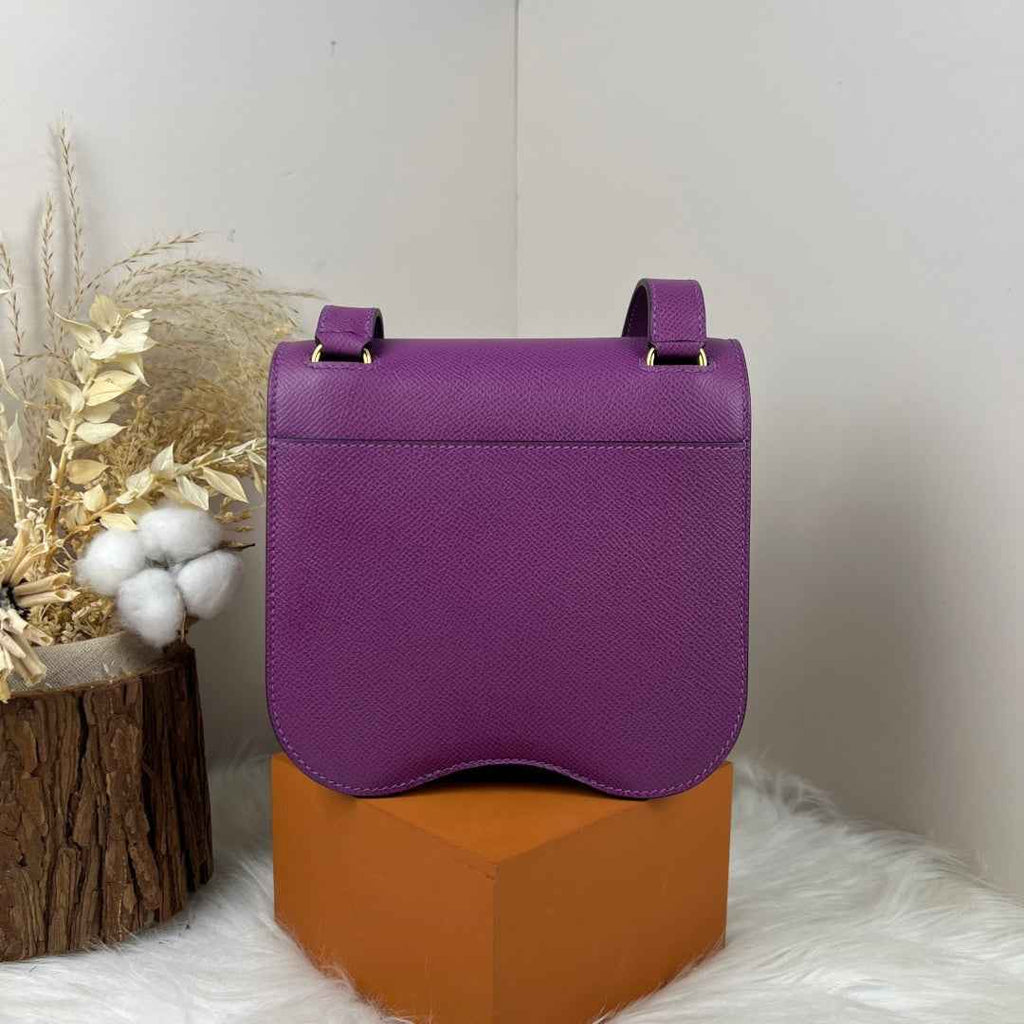 Hermès Della Cavalleria Mini Bag Purple Epsom Calfskin Gold Hardware - Default Title - View 3