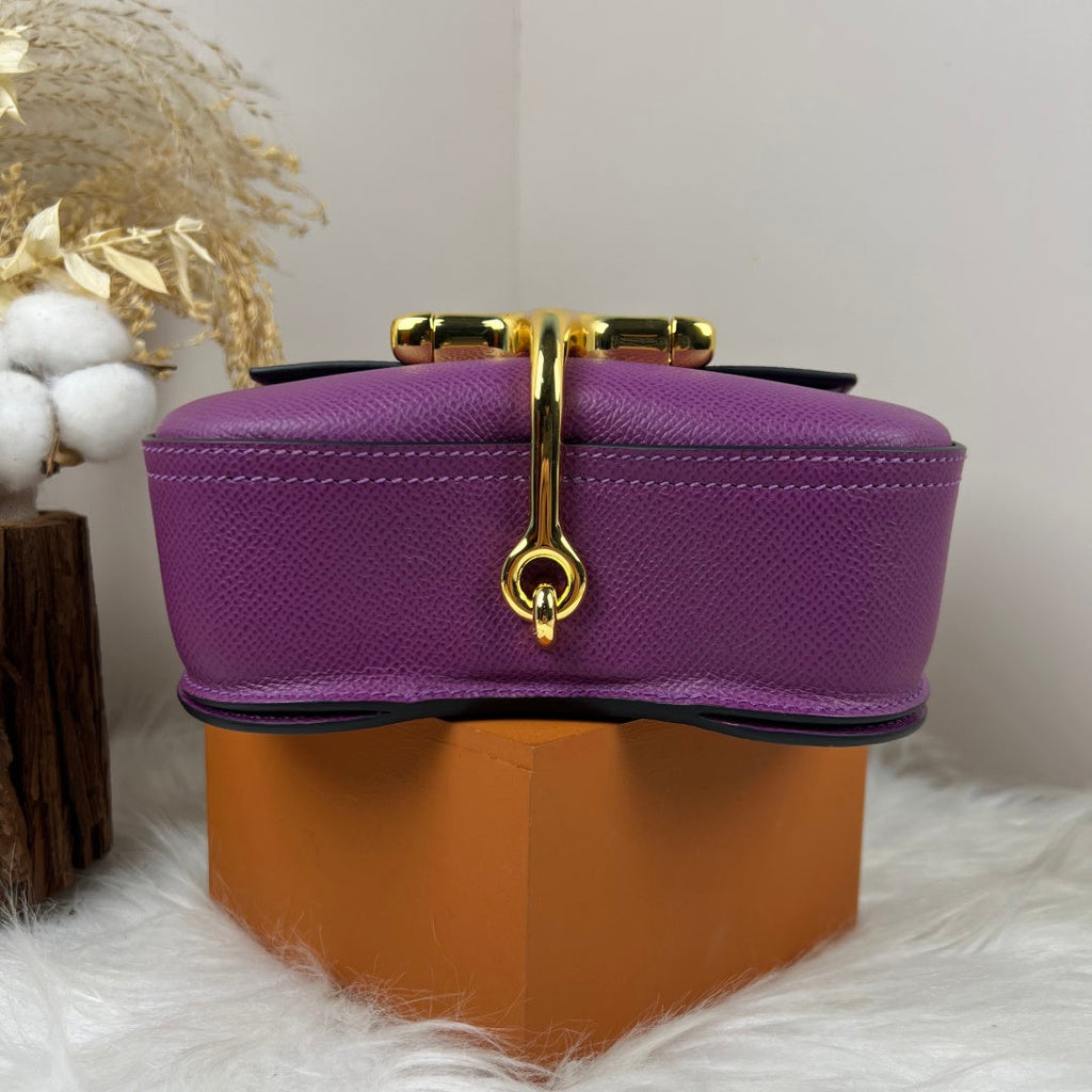 Hermès Della Cavalleria Mini Bag Purple Epsom Calfskin Gold Hardware - Default Title - View 7