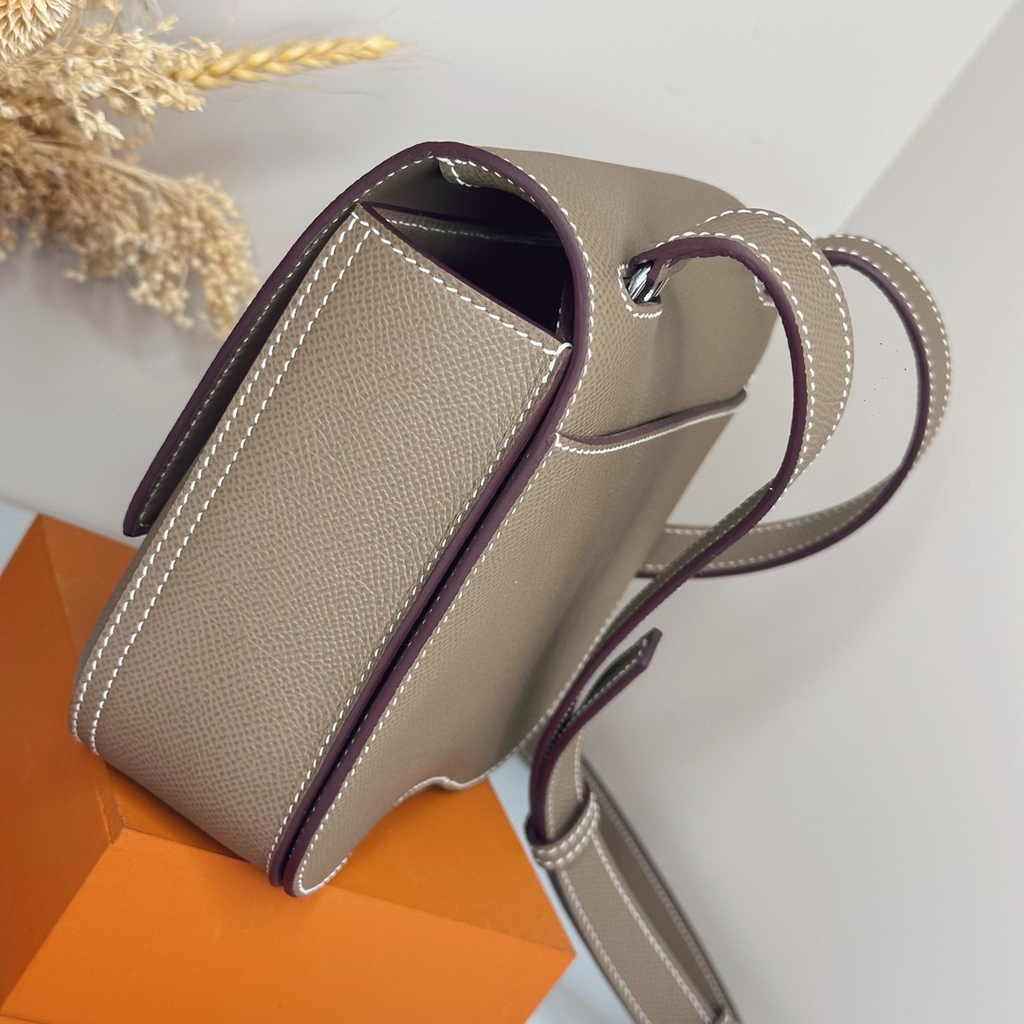 Hermès Della Cavalleria mini bag h085260 gray epsom leather silver - Default Title - View 4