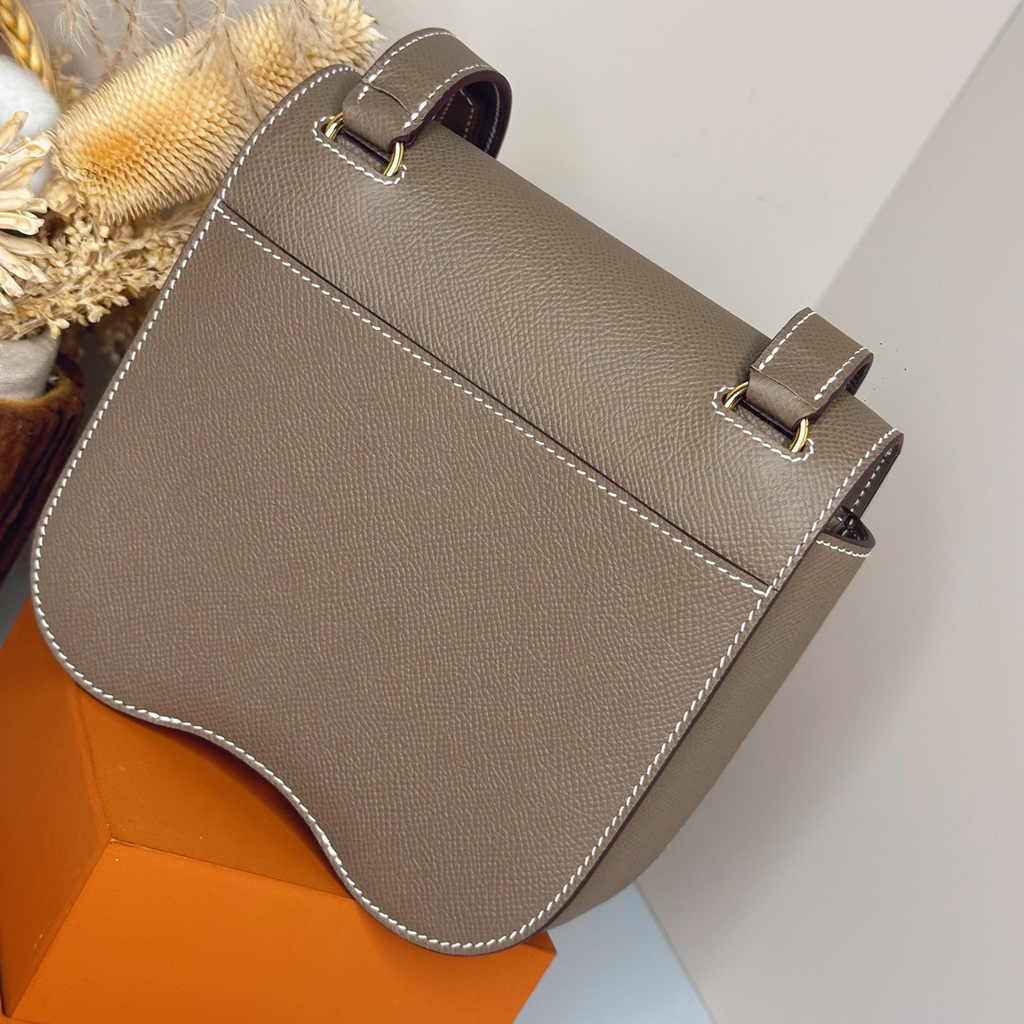 Hermès Della Cavalleria mini bag h085260 gray epsom leather gold - Default Title - View 3