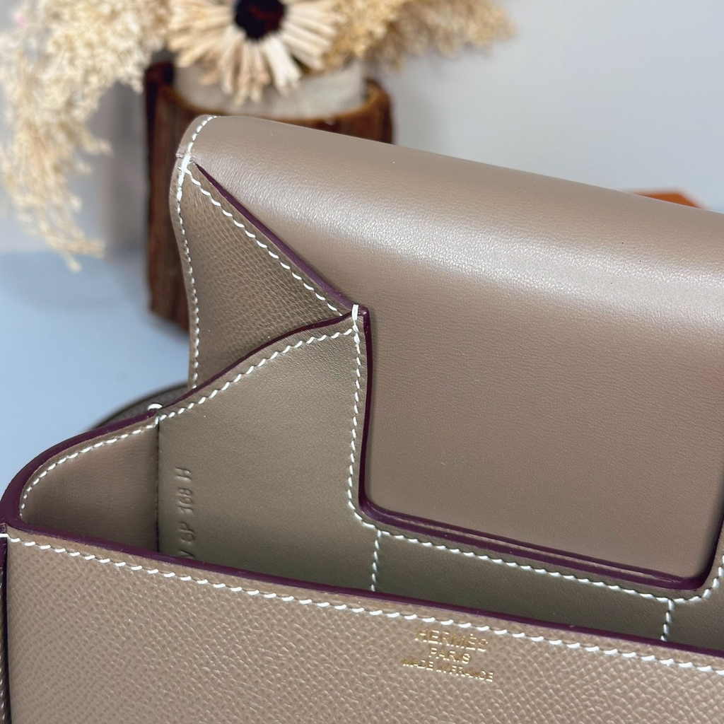 Hermès Della Cavalleria mini bag h085260 gray epsom leather gold - Default Title - View 8