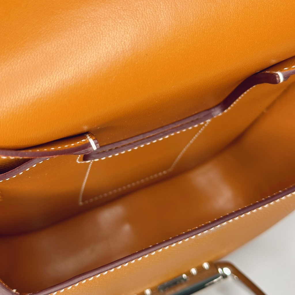 Hermès Della Cavalleria mini bag h085260 camel epsom leather silver - Default Title - View 6