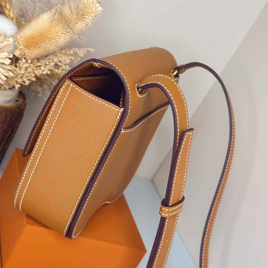 Hermès Della Cavalleria mini bag h085260 camel epsom leather gold - Default Title - View 4