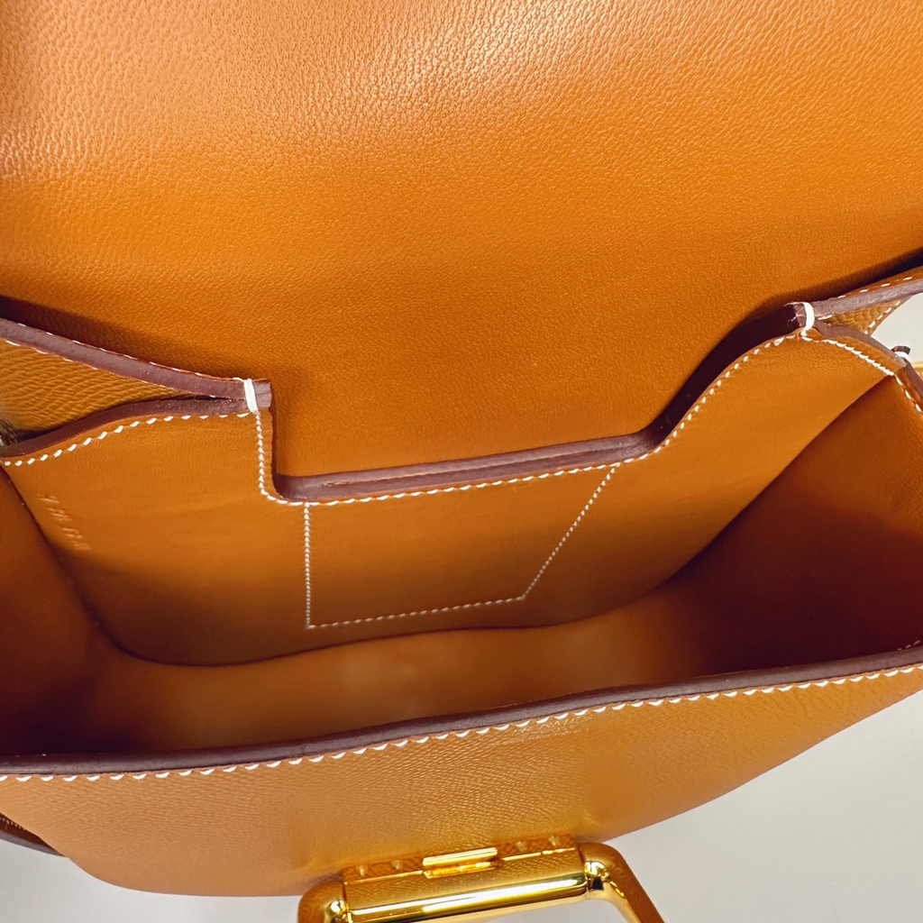 Hermès Della Cavalleria mini bag h085260 camel epsom leather gold - Default Title - View 7