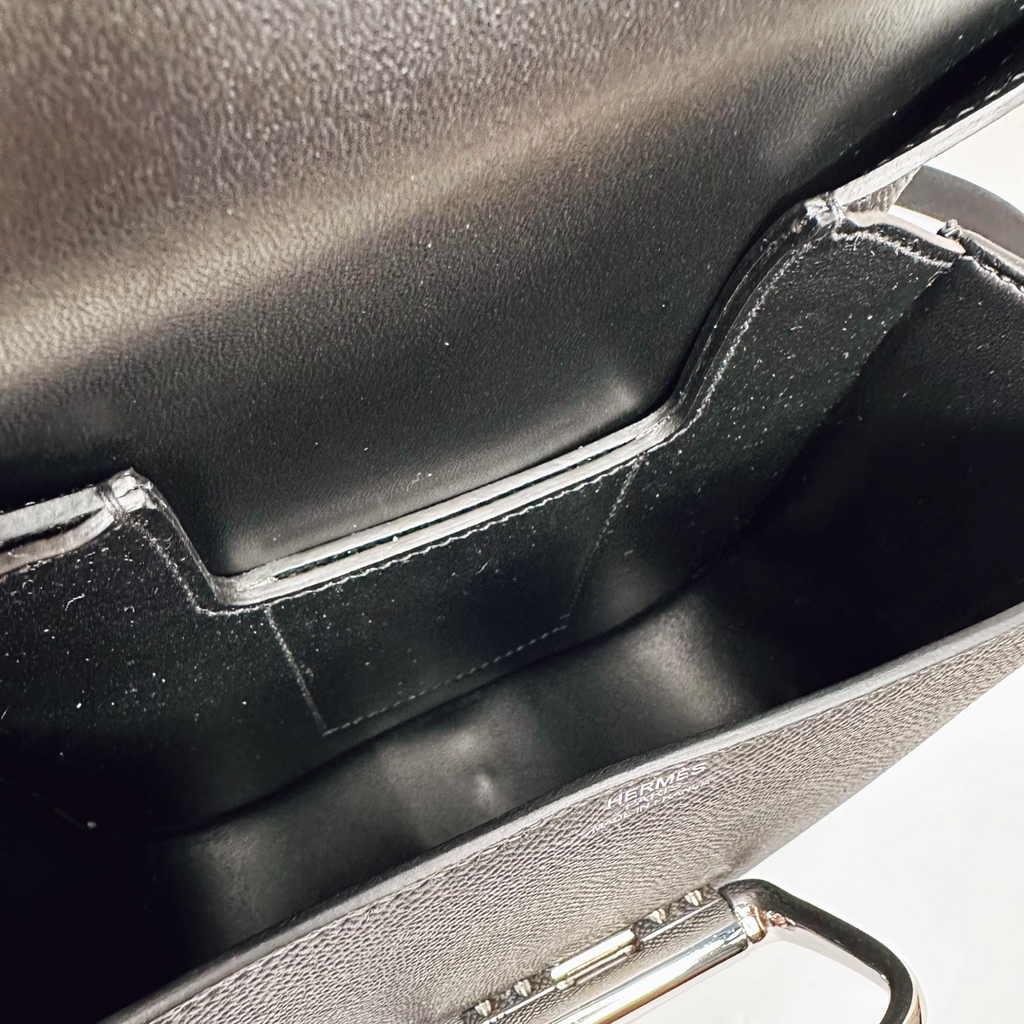 Hermès Della Cavalleria mini bag h085260 black epsom leather silver - Default Title - View 7