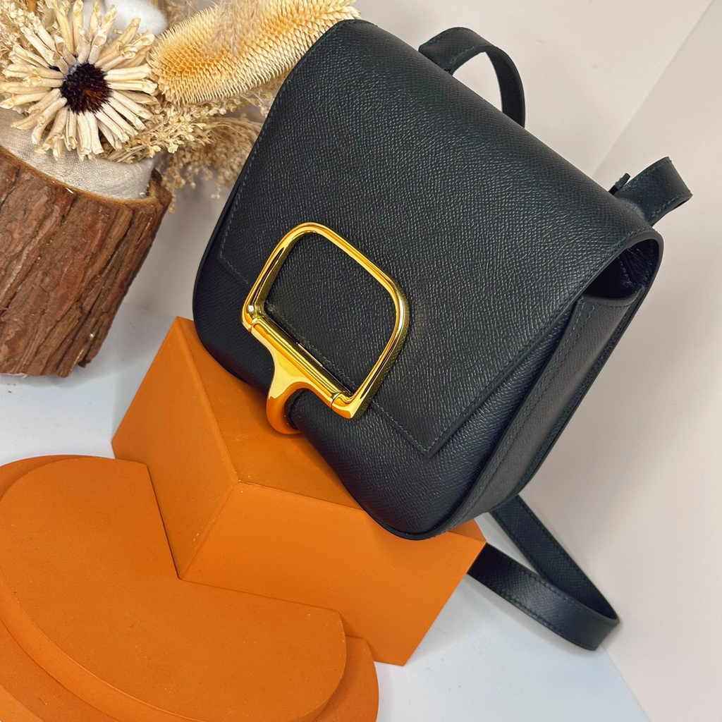 Hermès Della Cavalleria mini bag h085260 black epsom leather gold - Default Title - View 2