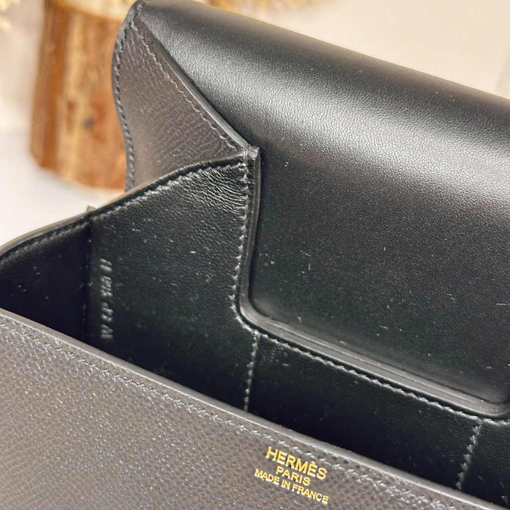 Hermès Della Cavalleria mini bag h085260 black epsom leather gold - Default Title - View 8
