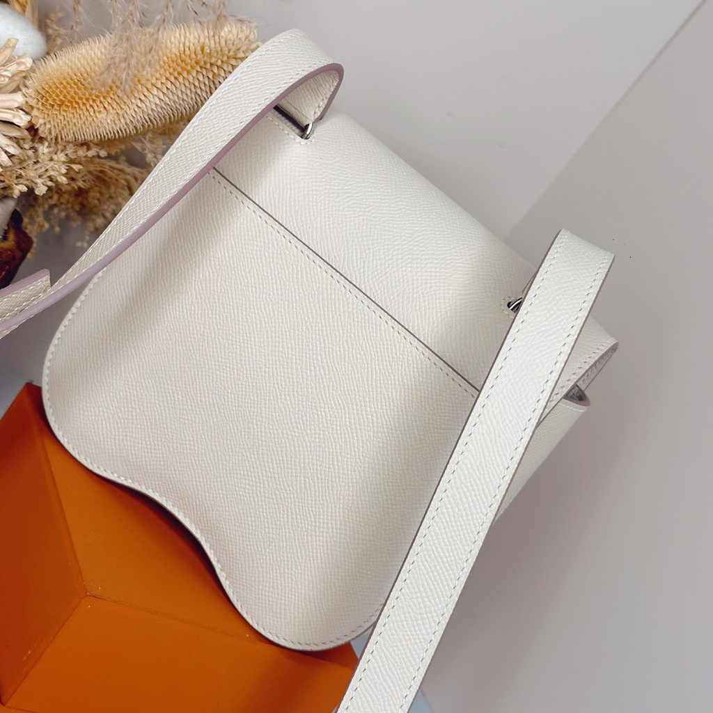 Hermès Della Cavalleria mini bag h085260 beige epsom leather silver - Default Title - View 3