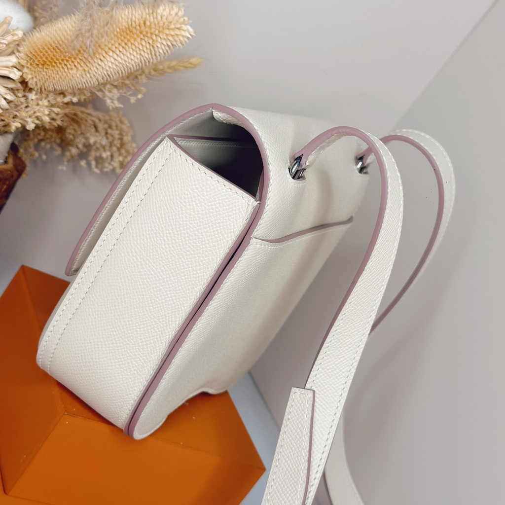 Hermès Della Cavalleria mini bag h085260 beige epsom leather silver - Default Title - View 4