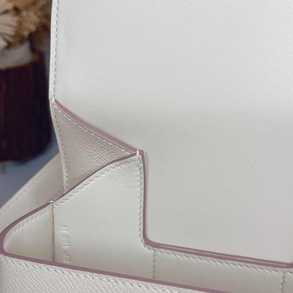 Hermès Della Cavalleria mini bag h085260 beige epsom leather silver - Default Title - View 8