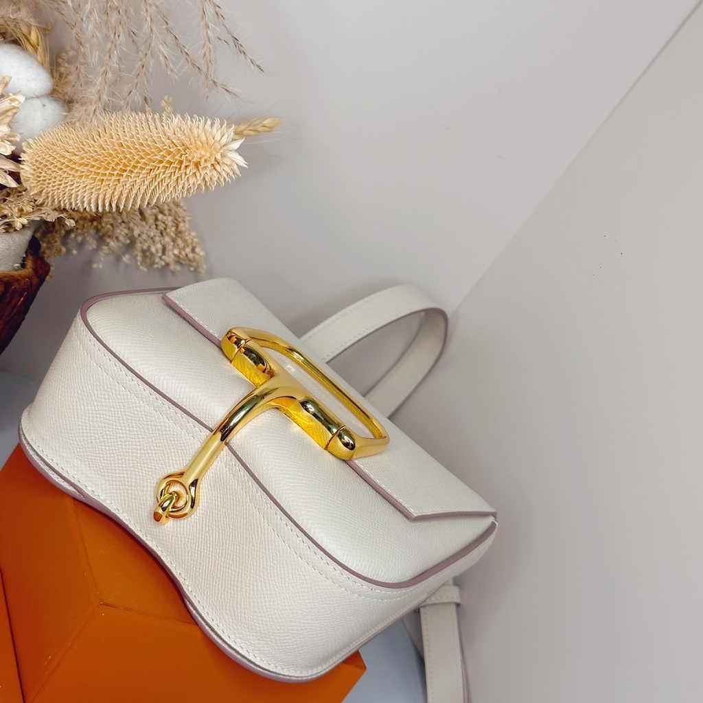 Hermès Della Cavalleria mini bag h085260 beige epsom leather gold - Default Title - View 5