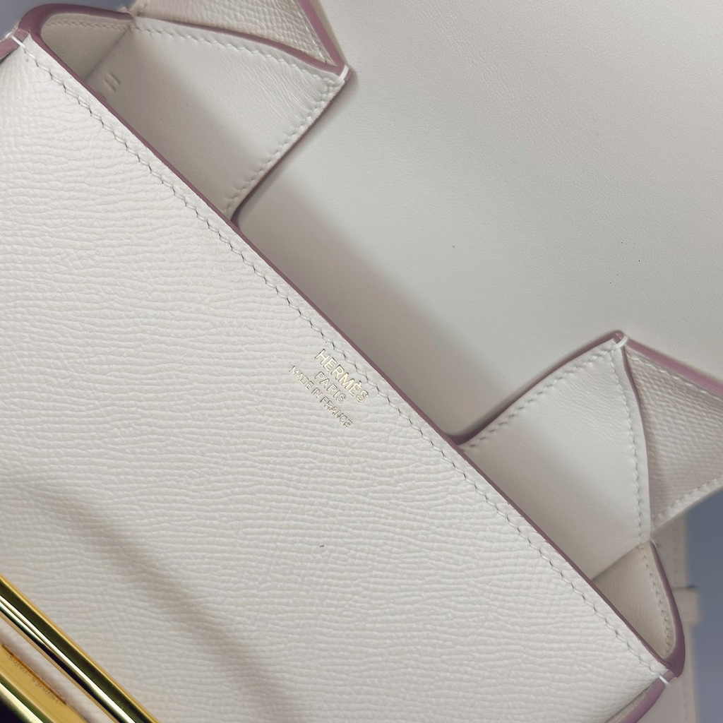 Hermès Della Cavalleria mini bag h085260 beige epsom leather gold - Default Title - View 6