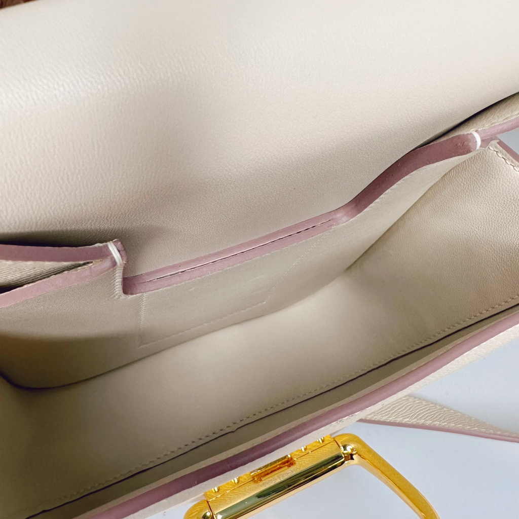 Hermès Della Cavalleria mini bag h085260 beige epsom leather gold - Default Title - View 7