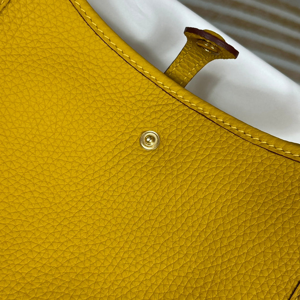 Hermes Evelyne III 17 Yellow Togo Leather Bag Gold H5608 - Default Title - View 3