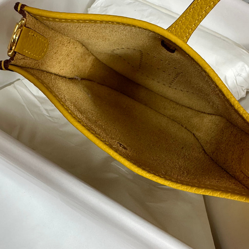 Hermes Evelyne III 17 Yellow Togo Leather Bag Gold H5608 - Default Title - View 6