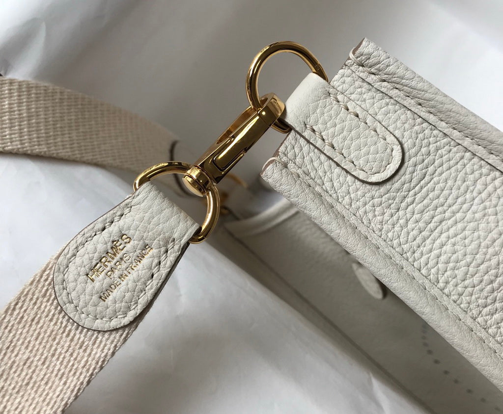 Hermes Evelyne III 18 Togo Leather Crossbody half Handmade Bag Gold Beige - Default Title - View 6
