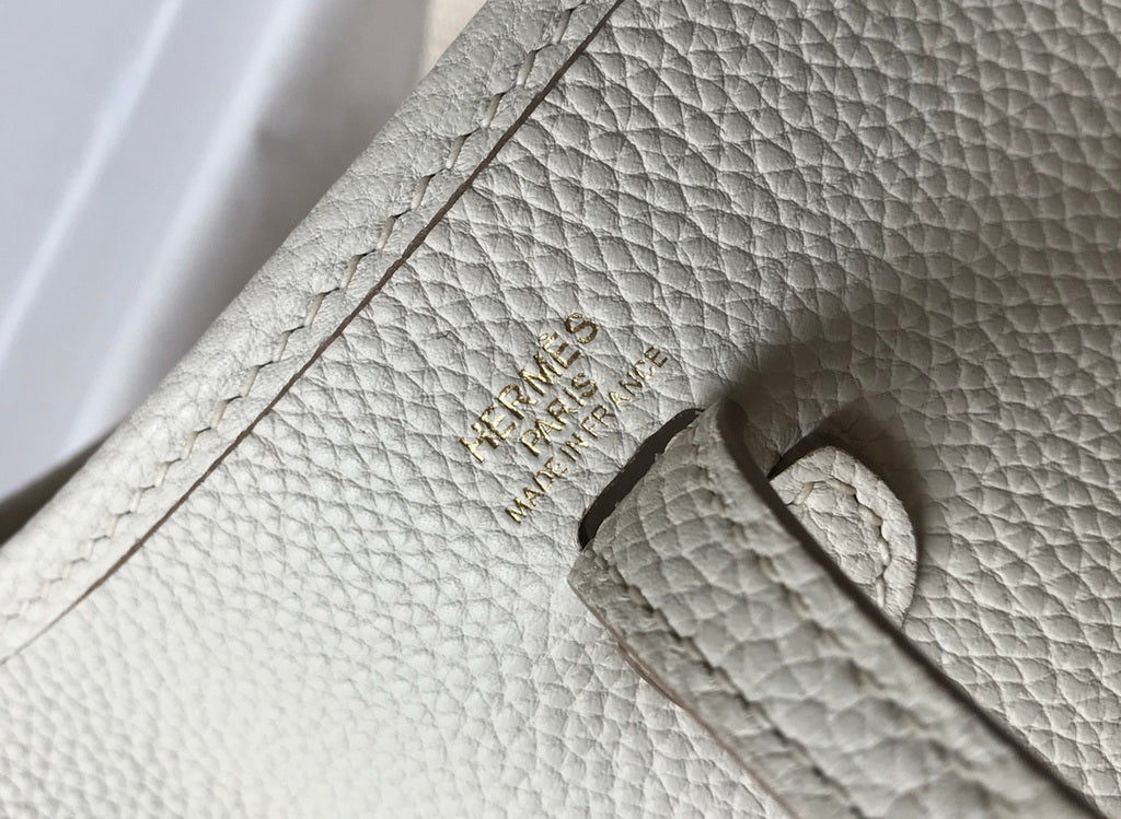 Hermes Evelyne III 18 Togo Leather Crossbody half Handmade Bag Gold Beige - Default Title - View 7