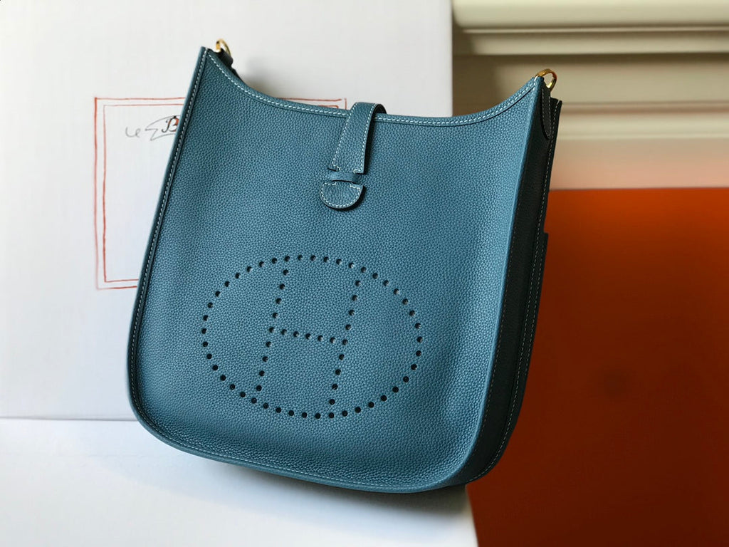 Hermès Evelyne III 29 Bag Taurillon Clemence Blue - Default Title - View 1