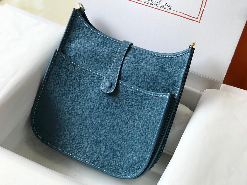 Hermès Evelyne III 29 Bag Taurillon Clemence Blue - Default Title - View 2