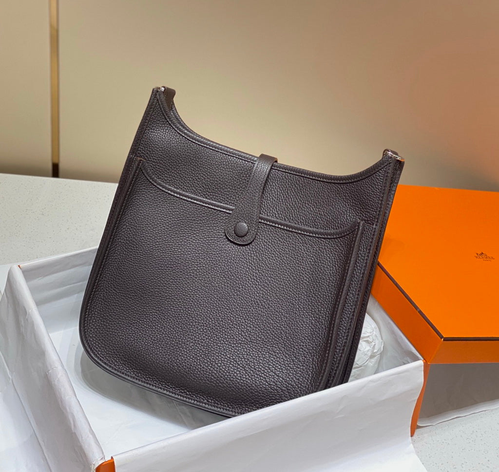 Hermès Evelyne III 29 Taurillon Clemence Shoulder Bag Coffee Silver - Default Title - View 5