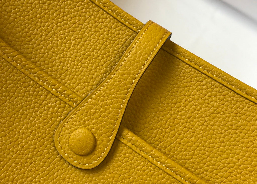 Hermès Evelyne III 29 Taurillon Clemence Shoulder Bag Yellow Silver - Default Title - View 7