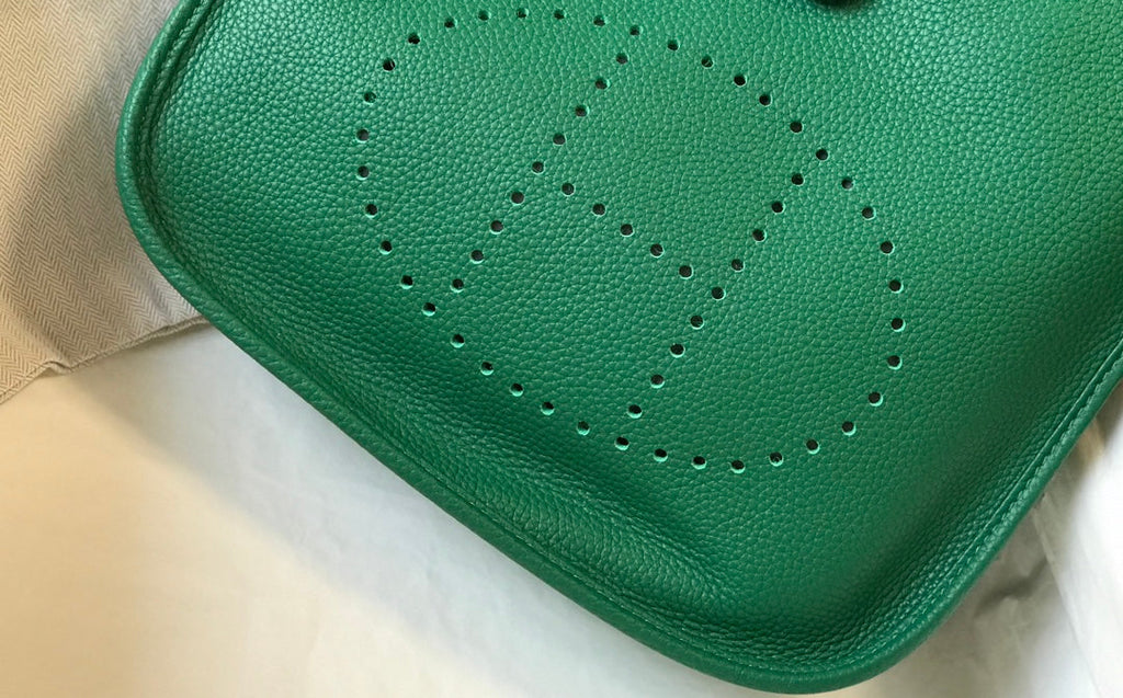 Hermès Evelyne III 29 Taurillon Clemence Shoulder Bag Green Silver - Default Title - View 5