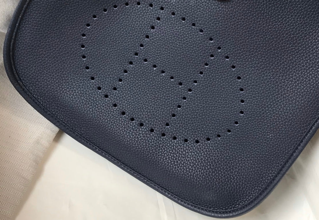 Hermès Evelyne III 29 Taurillon Clemence Shoulder Bag Navy Blue Silver - Default Title - View 6