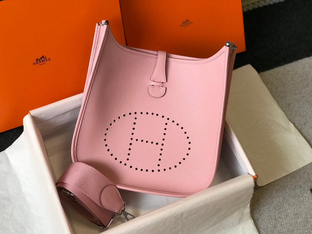 Hermès Evelyne III 29 Taurillon Clemence Shoulder Bag Light Pink Silver - Default Title - View 4