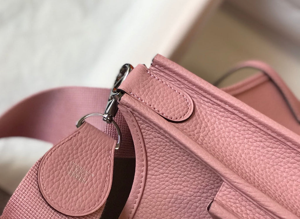Hermès Evelyne III 29 Taurillon Clemence Shoulder Bag Light Pink Silver - Default Title - View 8