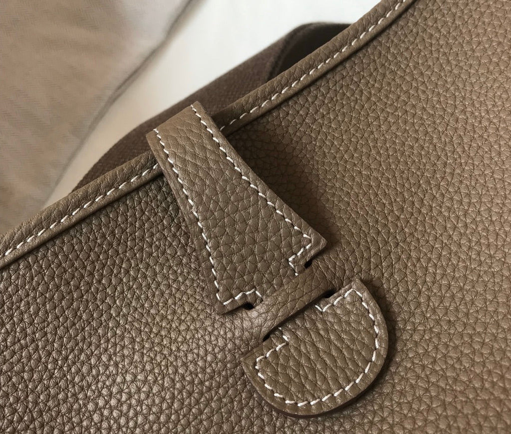 Hermès Evelyne III 29 Taurillon Clemence Shoulder Bag Dark Gray Silver - Default Title - View 5