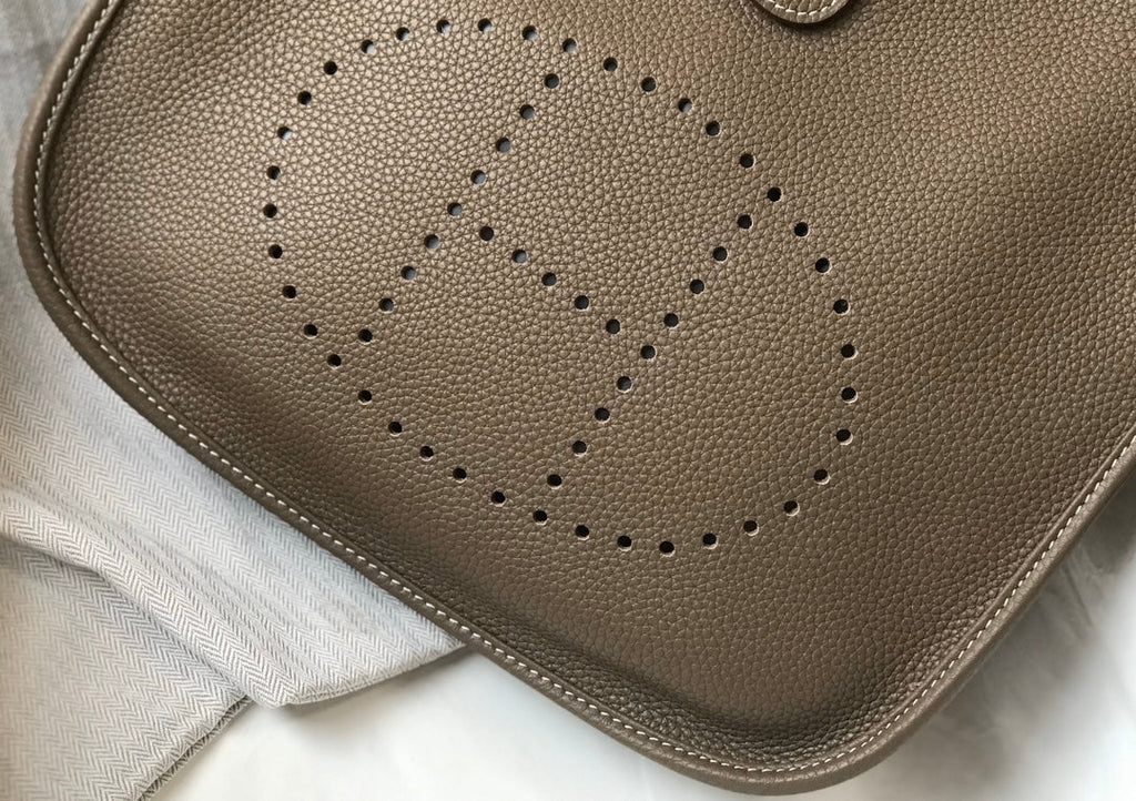 Hermès Evelyne III 29 Taurillon Clemence Shoulder Bag Dark Gray Silver - Default Title - View 7
