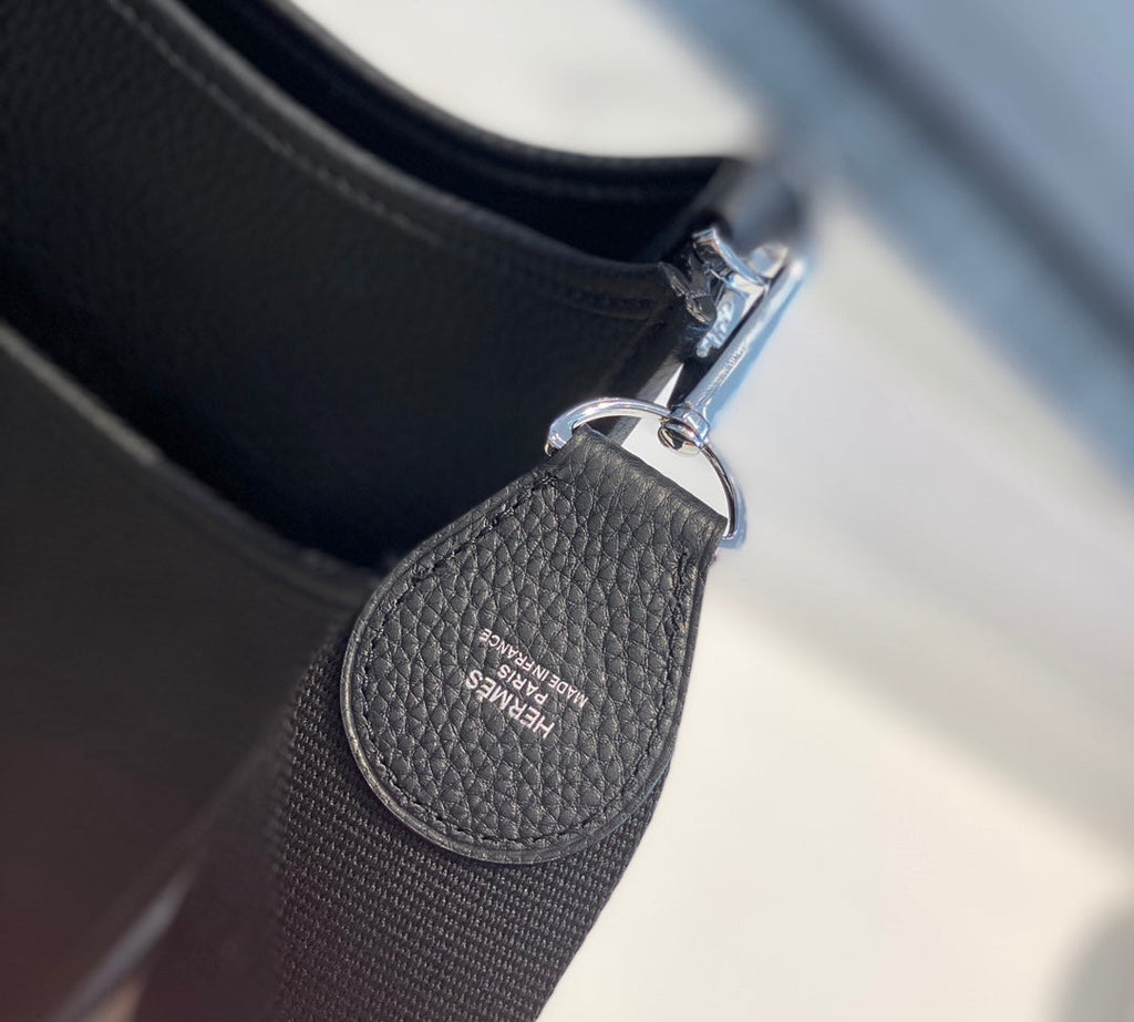 Hermès Evelyne III 29 Taurillon Clemence Shoulder Bag Black Silver - Default Title - View 5