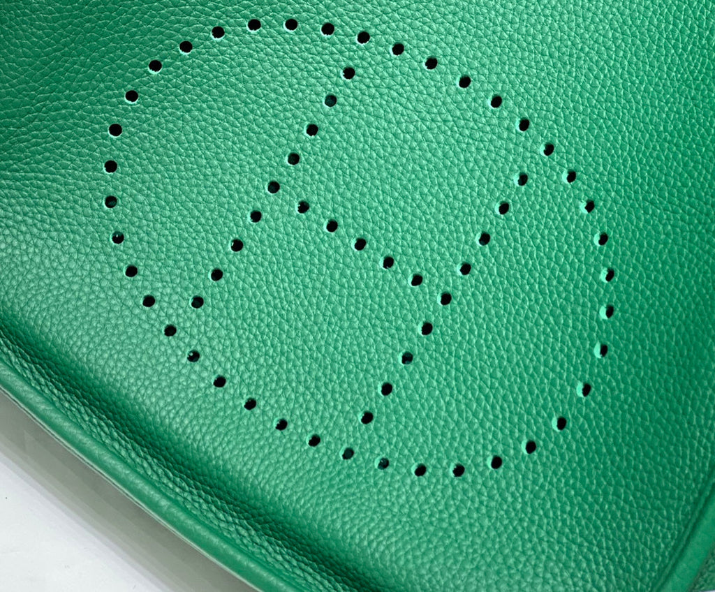 Hermès Evelyne III 29 Taurillon Clemence Shoulder Bag Green Silver - Default Title - View 5