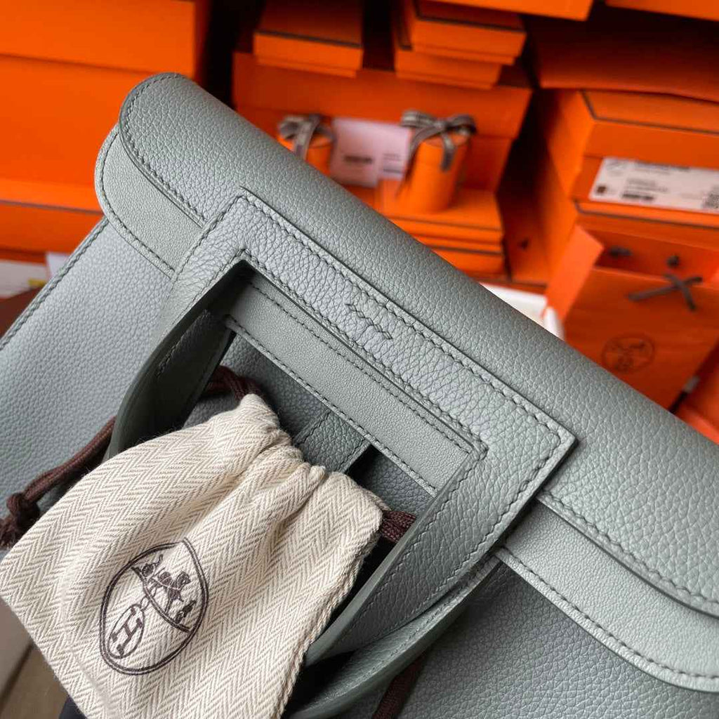 Hermes Halzan 25 Bag Togo Leather Gold H082183 - Default Title - View 4