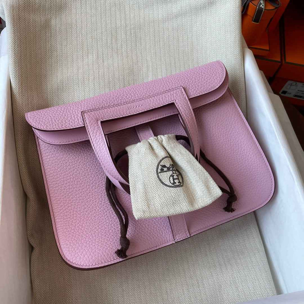 Hermes Halzan 25 Bag Togo Leather Gold H082184 - Default Title - View 4