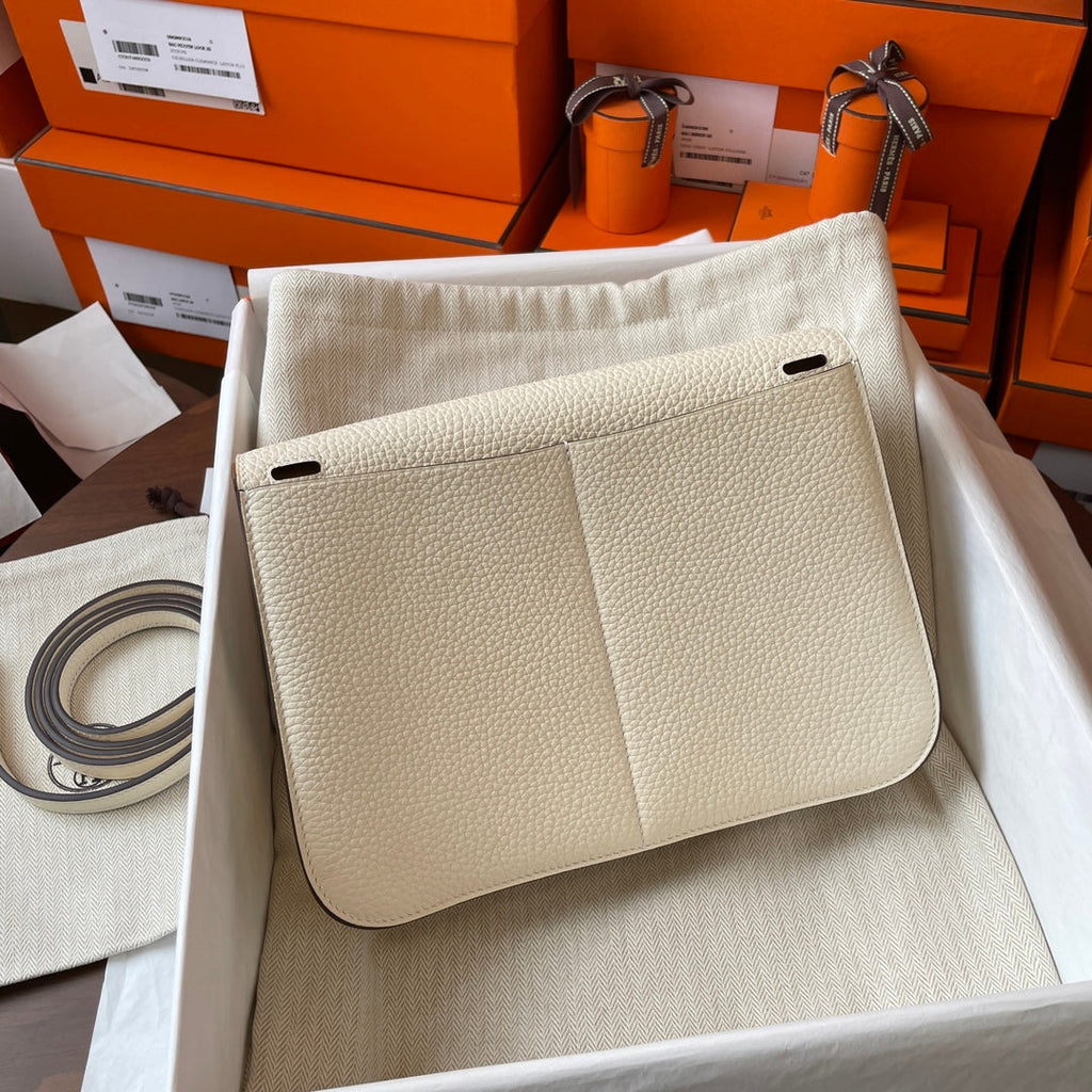 Hermes Halzan 25 Bag Togo Leather Gold H082187 - Default Title - View 7