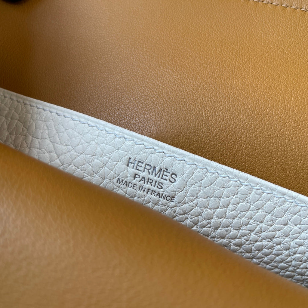 Hermes Halzan 25 Bag Togo Leather Gold H082187 - Default Title - View 9