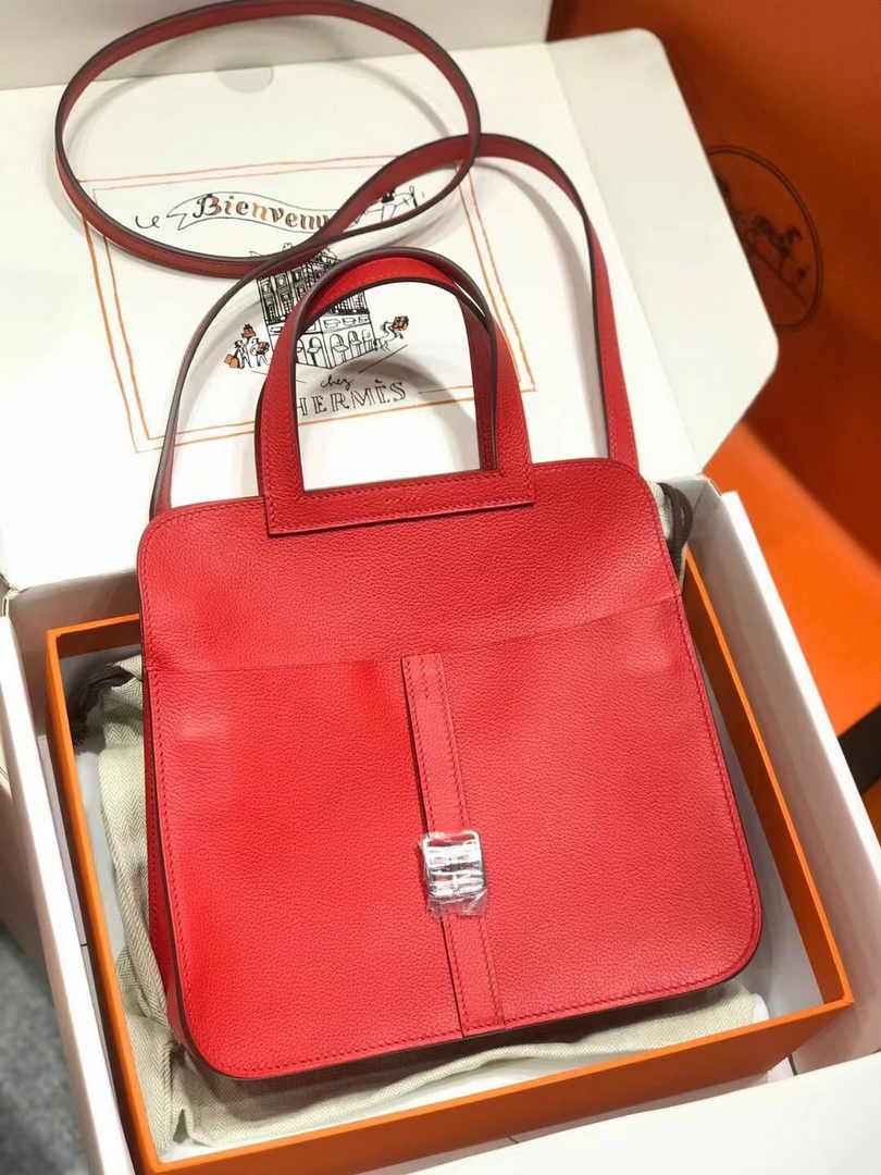 Hermes Halzan 25 Bag Togo Leather Gold H082188 - Default Title - View 3