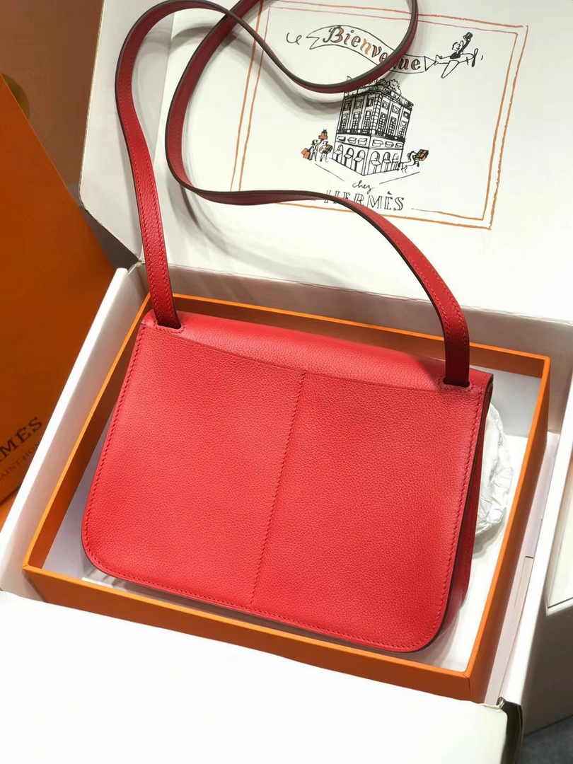 Hermes Halzan 25 Bag Togo Leather Gold H082188 - Default Title - View 5