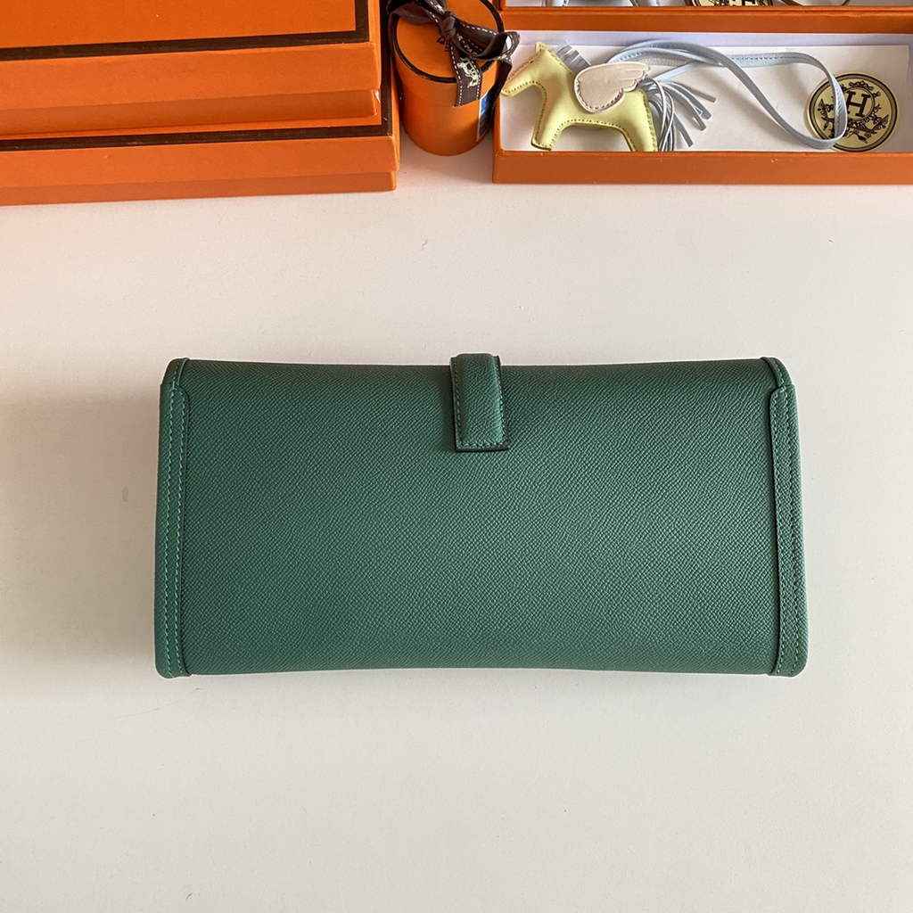 Hermes Jige 29 Wallet Clutch In Epsom Leather Green - Default Title - View 3