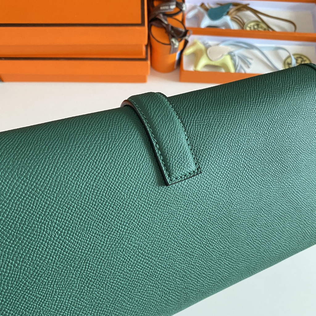 Hermes Jige 29 Wallet Clutch In Epsom Leather Green - Default Title - View 7