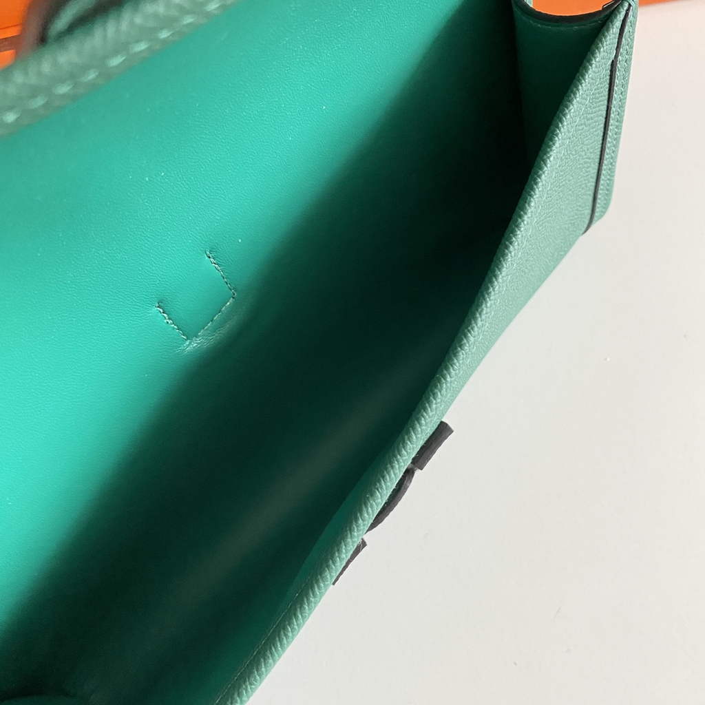 Hermes Jige 29 Wallet Clutch In Epsom Leather Green - Default Title - View 8