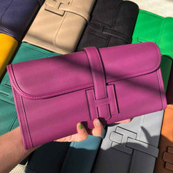 Hermes Jige 29 Wallet Clutch In Epsom Leather Purple - Default Title - View 1