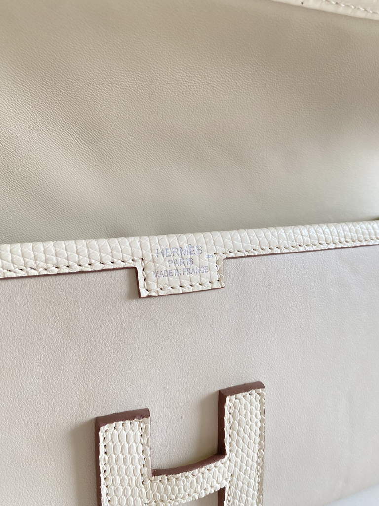 Hermes Jige Elan 29cm Wallet Clutch Swift Leather Beige lizard - Default Title - View 7