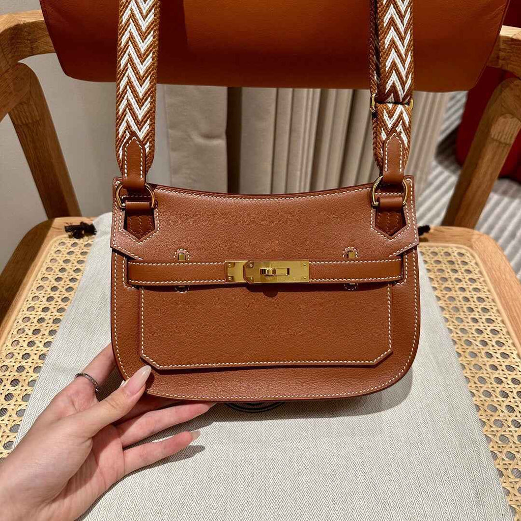 Hermes Jypsiere mini bag Tan Gold Swift Leather H25650 - Default Title - View 1