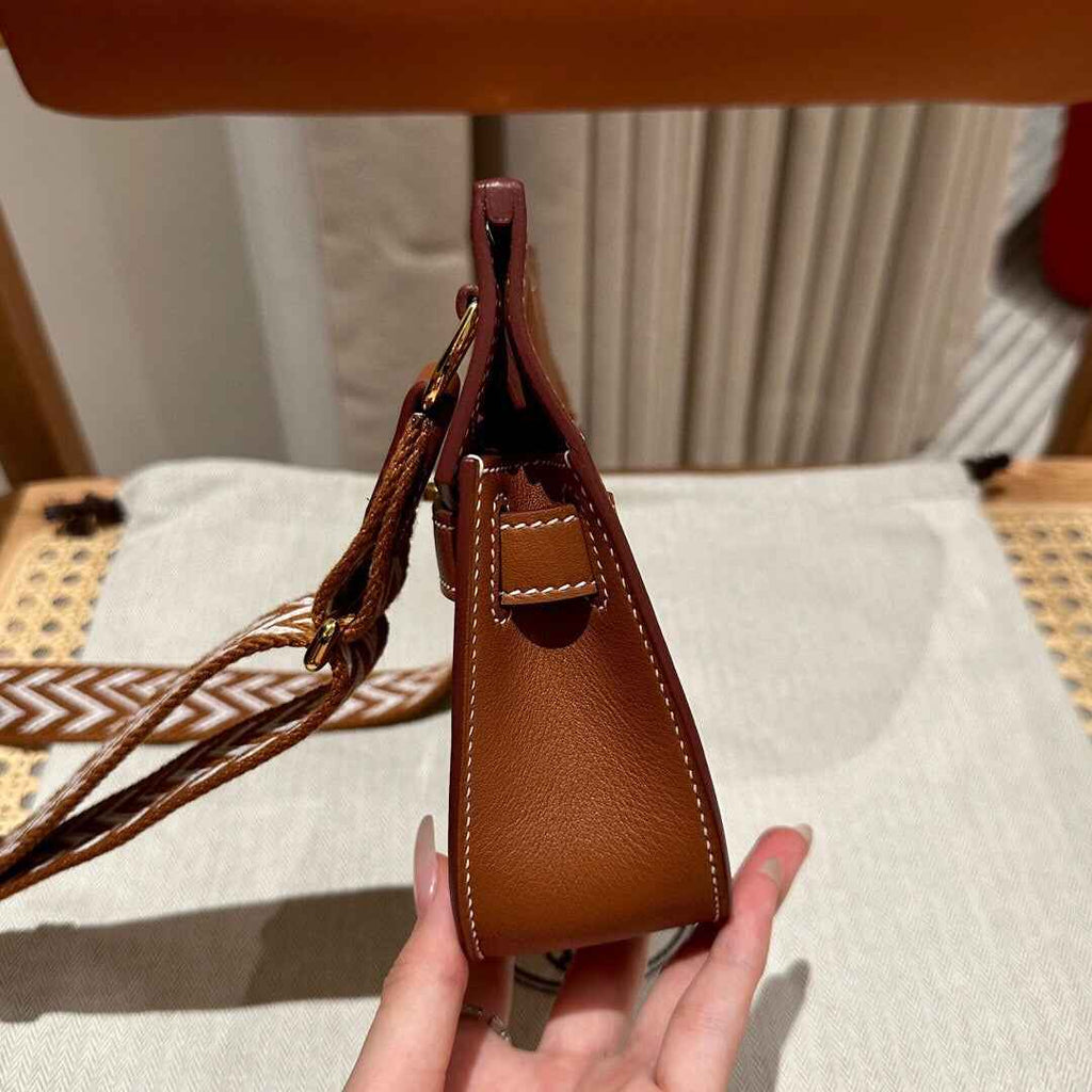 Hermes Jypsiere mini bag Tan Gold Swift Leather H25650 - Default Title - View 3